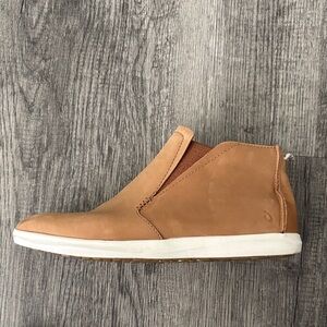 OluKai Tan Leather Ankle Booties